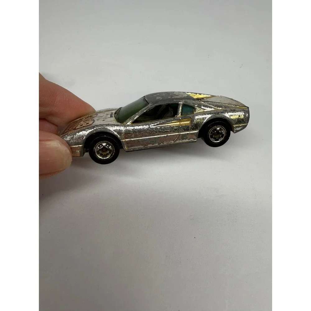 Hot Wheels Racebait 308 Chrome 1977 Vintage Diecast Car Mattel Hong Kong 308 GTB